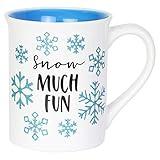 Enesco Our Name is Mud Glitter Snow Much Fun Snowflake Coffee Mug, 16 Ounce, Multicolor