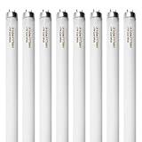 Konideke 8 Pack 24 inch F17T8/841 17 Watts Light Bulb, 2 Foot Straight Fluorescent Tube T8 Tube Light, 4100K Cool White 1400 Lumen G13 Medium Bi-Pin Cap 8 Count