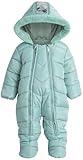 DKNY Baby Girls' Snowsuit - Fleece Lined Hooded Winter Pram - Outerwear Snow Coat for Toddlers & Babies (Infant Sizes: 0-24M), Size 3-6M, Pale Mint