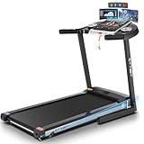 SYTIRY Treadmill with Touch Screen,3.25HP Treadmills for Home with TV and WiFi,Smart Foldable Treadmill with Music,3D Virtual Sports Scene,Popular APP for Social Networking,Walking/Running Machine