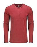 Next Level Apparel Men's Crew Neck Rib Knit Jersey, M, VINTAGE RED