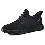 ARISIC Men's Non Slip Work Shoes Waterproof Slip On Lightweight Slip Resistant for Food Service Kitchen Chef Restaurant Arch Support Mesh Light Cushioning Breathable Stylish Working Footwear Black