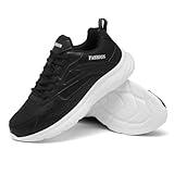 DARIBOM Tennis Womens Mens Non Slip Pickleball Shoes Lightweight Fashion Indoor Outdoor Court Casual Walking Volleyball Shoes Black