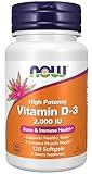 NOW Foods Supplements, Vitamin D-3 2,000 IU, High Potency, Structural Support*, 120 Softgels