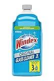 Windex Refill Glass and Window Cleaner Bottle, Bottle Made from 100% Recycled Plastic, Surface Cleaning Spray, Original Blue Scent, 2L (67.6 Fl Oz)