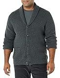 Amazon Essentials Men's Long-Sleeve Soft Touch Shawl Collar Cardigan, Charcoal Heather, X-Large