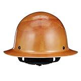 MSA 475407 Skullgard Full-Brim Hard Hat with Fas-Trac III Ratchet Suspension | Non-slotted Hat, Made of Phenolic Resin, Radiant Heat Loads up to 350F - Standard Size in Natural Tan