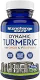 Stonehenge Health Dynamic Turmeric Curcumin with Ginger - High Potency - 1,650 mg Turmeric with 95% Curcuminoids & BioPerine, Supports Joint Pain & Inflammation, 90 Vegetarian Capsules