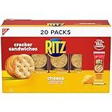 RITZ Cheese Sandwich Crackers, 20 Snack Packs (6 Crackers Per Pack)