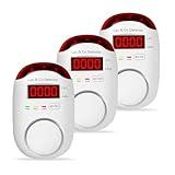3 Packs Combination Gas & Carbon Monoxide Detectors, Plug in Natural Gas Detector & Carbon Monoxide Alarm, CO Detector Alarm & Propane, Methane, Explosive Gas Detector for Home,RV,Easy to Install