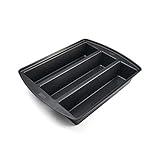 Chicago Metallic Professional Lasagna Trio Pan, Perfect for loaf breads, cakes and more 12.5 by 16 by 3 inches, Silver