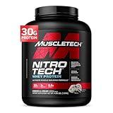 Muscletech Whey Protein Powder (Cookies & Cream, 4 Pound) - Nitro-Tech Muscle Building Formula with Whey Protein Isolate & Peptides - 30g of Protein, 3g of Creatine & 6.8g of BCAA