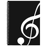 MAXCURY Blank Sheet Music Composition Manuscript Staff Paper Art Music Notebook Black 100 Pages 26x19cm (Black Music)