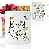 Funny Bird Nerd Mug Gifts for Birds lovers Women Men, Unique bird-nerd mug, bird Watching Mugs Gift for Ornithologists, birds Watchers, Nature Lovers, Colleagues of natural worker63