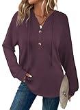 XMTOPYE Womens Tops Fall Fashion Hoodies for Women Long Sleeve Sweatshirts Ladies Casual Tees Soft Pullover Trendy Blouses Maroon