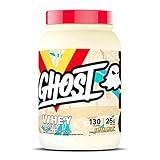 GHOST Whey Protein Powder, Cereal Milk - 2LB Tub, 25G of Protein - Flavored Isolate, Concentrate & Hydrolyzed Whey Protein Blend - Post Workout Shakes - Soy & Gluten Free