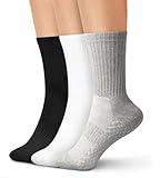 IROCUE Athletic Socks Cushion Sport Running Calf Socks Performance Breathable Crew Socks for Women 3 Pairs