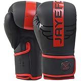 R-6 Boxing Gloves for Men & Women Sparring Heavy Punching Bag MMA Muay Thai Kickboxing Mitts (Red, 12 OZ)