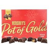HERSHEY'S Christmas Pot of Gold Assorted Milk and Dark Chocolate Truffles Box, Candy Gift Set, 24 Total Pieces, 8.75 Ounces