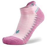 Balega Unisex Adult Silver Compression Fit Performance No Show Athletic Running Socks (1 Pair), Super Pink, Medium