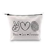 G2TUP Forensic Gift Peace Love Forensics Makeup Bag Forensic Science Cosmetic Bag Forensic Science Investigator Gift Criminologist Zipper Travel Bag (Peace Love Forensics MB)