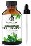 NaturoBliss Peppermint Essential Oil, 100% Pure and Natural Therapeutic Grade, Premium Quality Peppermint Oil, 4 fl. Oz - Perfect for Aromatherapy and Relaxation