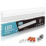 Hardwired LED Under Cabinet Task Lighting - 16 Watt, 24", Dimmable, CRI>90, 5000K (Day Light), Wide Body, Long Lasting Metal Base with Frost Lens Under Counter Light for Kitchen