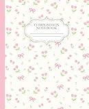 Pink Coquette Composition Notebook: Tulips & Bows | College-ruled | 7.5 x 9.25" | 110 Pages