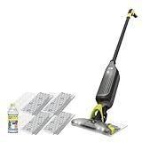 Shark VACMOP Pro Cordless Hard Floor Vacuum Mop with On-Demand Spray and Headlights, includes 4 Disposable VACMOP Pads and a 12oz VACMOP solution, Charcoal Gray, VM252