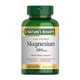 Nature's Bounty Magnesium, Bone and Muscle Health, Whole Body Support, Tablets, 500 Mg, 200 Ct