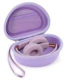 Hard Headphone Case for Beats Solo 4, Studio Pro, Solo 3, Studio 3, Solo 2,Over Ear Headphone Carrying Case with Storage Cable Bag Strap for Travel (Purple)