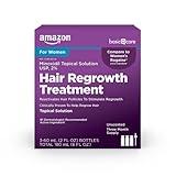 Amazon Basic Care Minoxidil Topical Solution USP, 2% Hair Regrowth Treatment for Women, 3-Month Supply, Unscented, 2 fl oz (Pack of 3)