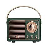 Dosmix Retro Bluetooth Speaker, Vintage Decor, Mini Wireless Bluetooth Speaker, Cute Old Fashion Style for Kitchen Desk Bedroom Office Party Outdoor Accessories for iPhone Android (Green)