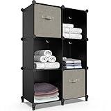 HOMIDEC 6-Cube Storage Organizer, Closet Organizer Storage Cabinet Shelf Bookcase Bookshelf,Storage Cubes Organizer Cabinet for Kids,Closet, Bedroom,Bathroom