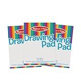 Melissa & Doug Drawing Paper Pad (9 x 12 inches) - 50 Sheets, 3-Pack - FSC Certified