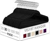 Utopia Home Velvet Hangers 30 Pack - Non-Slip Clothes Hangers - Black Hangers - Suit Hangers with 360 Degree Rotatable Hook - Heavy Duty Coat Hangers - Pants Hangers