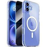 Diaclara Designed for iPhone 16 Case, [with Privacy Screen Protector] [Anti Spy] [Military Grade Drop Protection] Heavy Duty Full-Body Shockproof Phone Case, Magnetic Clear