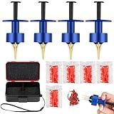 Jingmore 1005 Pcs Fishing Terminal Tackle Set 1000 Bait Bands 4 Pcs 2X Pellet Bander Tool 1 Portable Red Worm Box for Carp Fishing