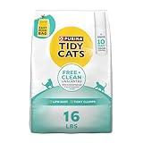 Purina Tidy Cats Clumping Cat Litter Odor Control, Free and Clean Unscented Multi Cat Litter - 16 lb. Bag