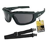 SOL PRO Powersport Sunglasses, Motorcycle Riding Safety Goggles, UV400 Anti-Fog, Dust-Resistant, Wraparound, Fit Men Women, Mowing, Shooting, Hunting