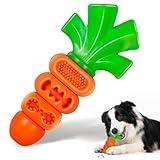 Frienhund Bacon Flavored Dog Toys for Aggressive Chewers, Tough Dog Chew Bone, Durable Nylon & Rubber Teeth Cleaning Toy, Carrot-Shaped Dog Toy for Large Medium Breed 20-70lbs