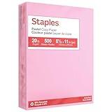 Staples 490935 Pastel Colored Copy Paper 8 1/2-Inch x 11-Inch Pink 500/Ream (14779)