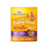 Wellness Soft Puppy Bites Healthy Grain-Free Treats for Training, Dog Treats with Real Meat and DHA, No Artificial Flavors (Lamb & Salmon, 3-Ounce Bag)