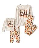 The Children's Place Baby Kids 2 Piece Family Matching, Christmas and Holiday Pajama Sets, Cotton, Its Fall Yall, 14