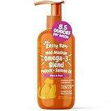 Zesty Paws Wild Alaskan Omega-3 Blend Pollock + Salmon Oil for Dogs and Cats- Skin and Coat Support, Omega 3 Supplement for Pets, 8.5oz
