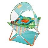 Summer by Ingenuity, Pop 'N Jump Portable Baby Activity Center, Indoor Outdoor Use, Lightweight, Carrying Bag, Canopy, 6-12 months (Animals)