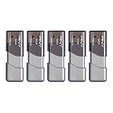 PNY 64GB Turbo Attaché 3 USB 3.0 Flash Drive, Silver (Pack of 5)