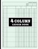 4 Column Ledger Book: Accounting Ledger Book for Small Business | Ledger Book for Bookkeeping 4 column | Columnar Pad Journal Notebook | Income and Expense Log Book for Personal Finance | 8.5" x 11".