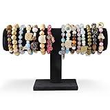 RingsTown T-Bar Bracelet Display Stand for Selling, Jewelry Storage, Bracelet Holder Stand, Earring, Bangle, Jewelry Business Supplies, Watch holder for Women & Men (Black Velvet)