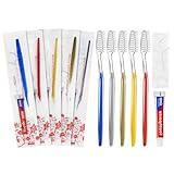 Disposable Toothbrushes with Toothpaste and Floss Individually Wrapped, 5 Colors Bulk Toothbrush and Toothpaste 10g, Dental Floss Pick, Bulk Hygiene Kits for Homeless,Air Bnb/Hotel/Guest (20)